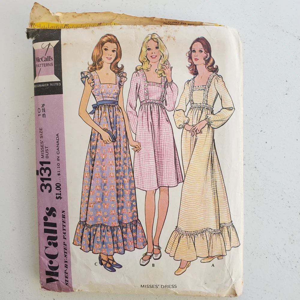 McCall's Vintage Long Sleeve Dress Pattern - Picture 1 of 12